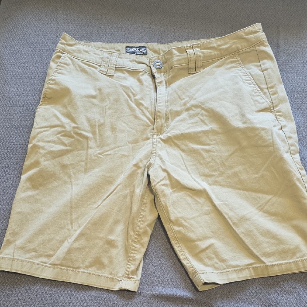 O'Neill Men's Beige Flat Front Shorts